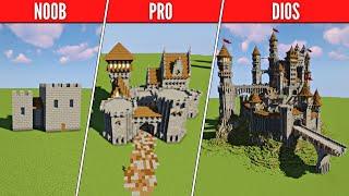 CASTILLO MEDIEVAL | NOOB vs PRO vs HACKER vs DIOS | Descarga #minecrafter #minecraftbuild #castle