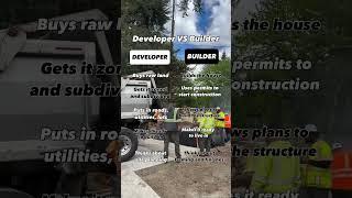 The difference between a Builder vs developer #explore #build #realestate #newconstruction