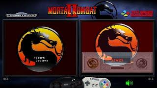 Mortal Kombat II - MD & SNES Dual Longplay PLUS Arcade (ALL Fatalities & Endings)