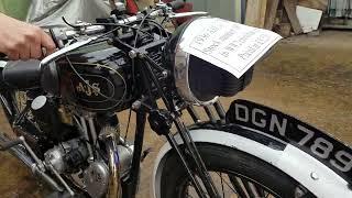 1936 AJS 36/12 250cc at Andy Tiernans #08792AJS