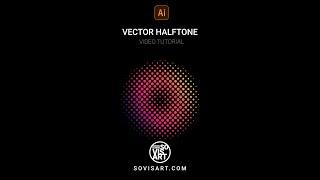 Vector Halftone in Illustrator by Sovisart #Shorts.