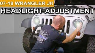 Jeep JK Headlights Adjustment + Mopar Euro Headlamp Adjustment Screw