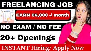 Freelancing Working From home job️Earning potential 66,000-/ monthOnline Jobs at Home Freshers