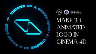 MAKE 3D REVOLVING LOGO IN CINEMA 4D | CHROME LOGO | IRIDESCENT | AI TO C4D | TUTORIAL