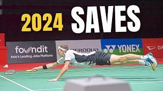 20 UNBELIEVABLE SAVES in 2024 Badminton