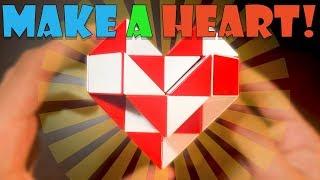 Rubik's Twist Or Snake Puzzle | How to Make a Heart (Beginner, Simple Step-by-Step Tutorial)