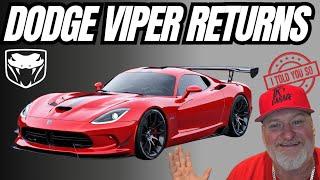 Dodge Viper Return? 6th Gen Test Cars Built?