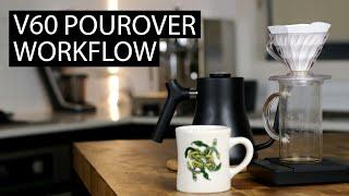 V60 Pour Over Coffee Workflow