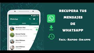 Recuperar mensajes de WhatsApp | Aprende a recuperar tus mensajes borrados de WhatsApp rápido