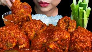 SPICY FOOD||SPICY PORK LEG CURRY & WHITE RICE * MUKBANG SOUNDS *