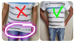 How to Shorten a Long T-Shirt EASILY | PRO way in 2 minutes