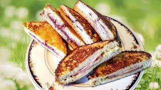 Гренки с начинкой по-французcки. Отличная идея для завтрака!