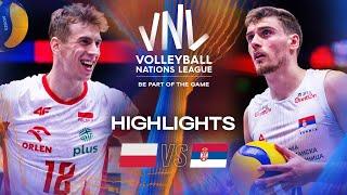 Poland  vs. Serbia  - Highlights | Week 1 | Men's VNL 2025