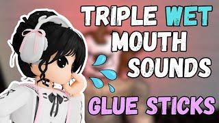 Roblox ASMR: TRIPLE WET Mouth Sounds + Glue Sticks for EXTREME Tingles!