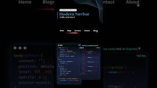 Modern Navbar #codewith_muhilan #css #coding #animation