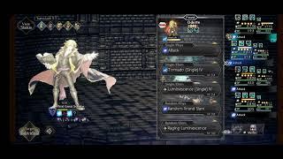 Octopath COTC Beating Scholar Tower EX5 in 14 turns