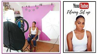 My Youtube  Filming & Equipment set up | At Home studio |Queenteshna