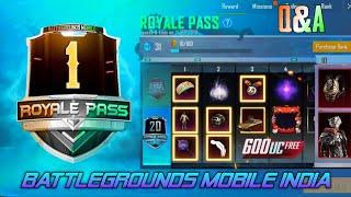 SEASON 1 BATTLEGROUNDS MOBILE INDIA | BATTLEGROUNDS MOBILE INDIA SEASON 1 ROYAL PASS