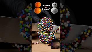 Guess what it is an Orange or Snowman Reaction #satisfying #oddlysatisfying #reaction #shorts