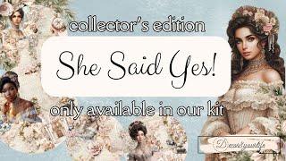  She Said Yes! Collector's Edition by Decor8yourlife | Elegant Wedding Scrapbook Paper | ShabbyChic