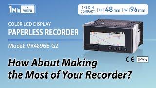 Compact Paperless Recorder about the size of a typical 1/8 DIN digital panel meter