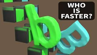 Softbody Alphabet Race | Who is Faster | Uppercase VS Lowercase | B vs b | 'b' Target | YOU28