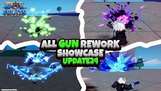 ALL NEW GUN REWORK SHOWCASE (Blox Fruits Update 24)