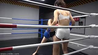 punch boxing Jing vs Yying(girl boxing)