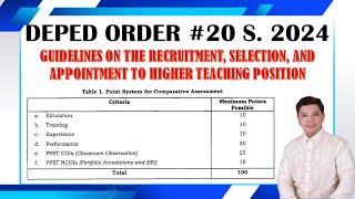 DO 20, s. 2024 GUIDELINES ON THE RECRUITMENT, SELECTION, AND APPOINTMENT FROM T 2-7 & MT 1-5