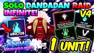 How To Solo Dandadan Raid Infinite Mountain Shrine (V4: 1 Unit Only) in Anime Vanguards!