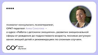 Анна Соколова  – об онлайн-курсе «Работа с детскими эмоциями»