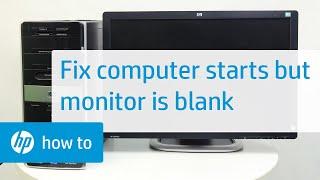 The Computer Starts but the Monitor is Blank - Windows 8 Desktops | HP Computers | HP Support