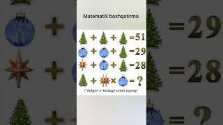 Matematik boshqotirma #mathpuzzle