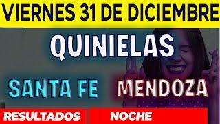 Resultados Quinielas Nocturna de Santa Fe,    Viernes 31 de Diciembre