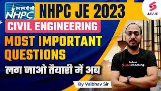 NHPC JE Recruitment 2023 | NHPC JE Previous Year Question Paper Civil | NHPC JE 2023 | Vaibhav Sir