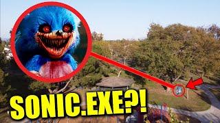 DRONE CATCHES SONIC.EXE AT HAUNTED PLAYGROUND RUNNING AROUND!! (HE CAME AFTER US!!)