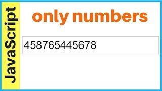 Javascript - how to make html input text Allow only Numeric values In JS [ with source code ]