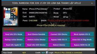 Tutorial Bypass Passcode Ramdisk Tool Windows | Dr.Linh & ThanhLap