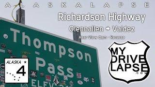 Glennallen to Valdez, via Thompson Pass Rear-view Cam