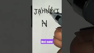 # JAHNAVI  name logo # Design # Next name #shorts # By Rajbir