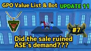 NEW GPO VALUE LIST UPDATE 11 #7 Did the 50% off sale ruined ase's demand???