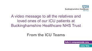 To all the relatives & loved ones of our ICU patients at BHT