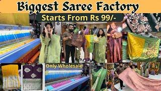 Biggest Saree Factory in India | Saree making Process | Surat Saree Market