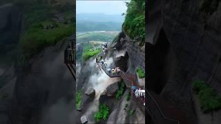 Terrifying Moment  Mudslide Hits Hikers on Mountain Path!