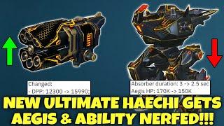 ULTIMATE HAECHI GETS AEGIS & ABILITY NERFED!!! - War Robots 10.7 Test Server