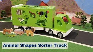 Animal Shapes Sorter Truck  - Exploring Shapes with a Shape Sorter