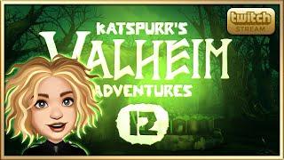 Fighting the swamp boss! - KatsPurr's Live Stream Adventures in Valheim - Part 12