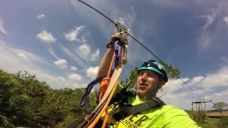 Joe on the zip lines at Empower Adventures Tampa Bay