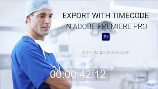 Export Timecode in Premiere Pro