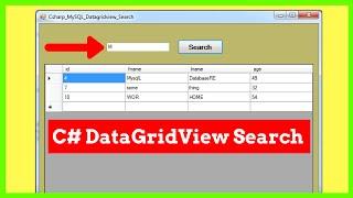 C# & MySQL : How To Search / Filter Datagridview Data With TextBox Using C# [ with source code ]